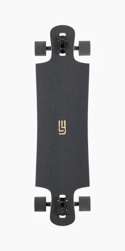 Landyachtz Drop Hammer Black Pinecone Complete Longboard -Premier Ski Shop 120cp frdhpncbk drop hammer black pinecone complete longboard boards grip web