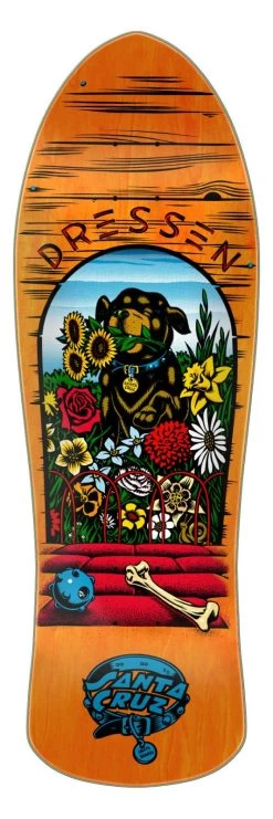 Santa Cruz Dressen Pup Reissue 9.5" X 29.44" Skateboard Deck
