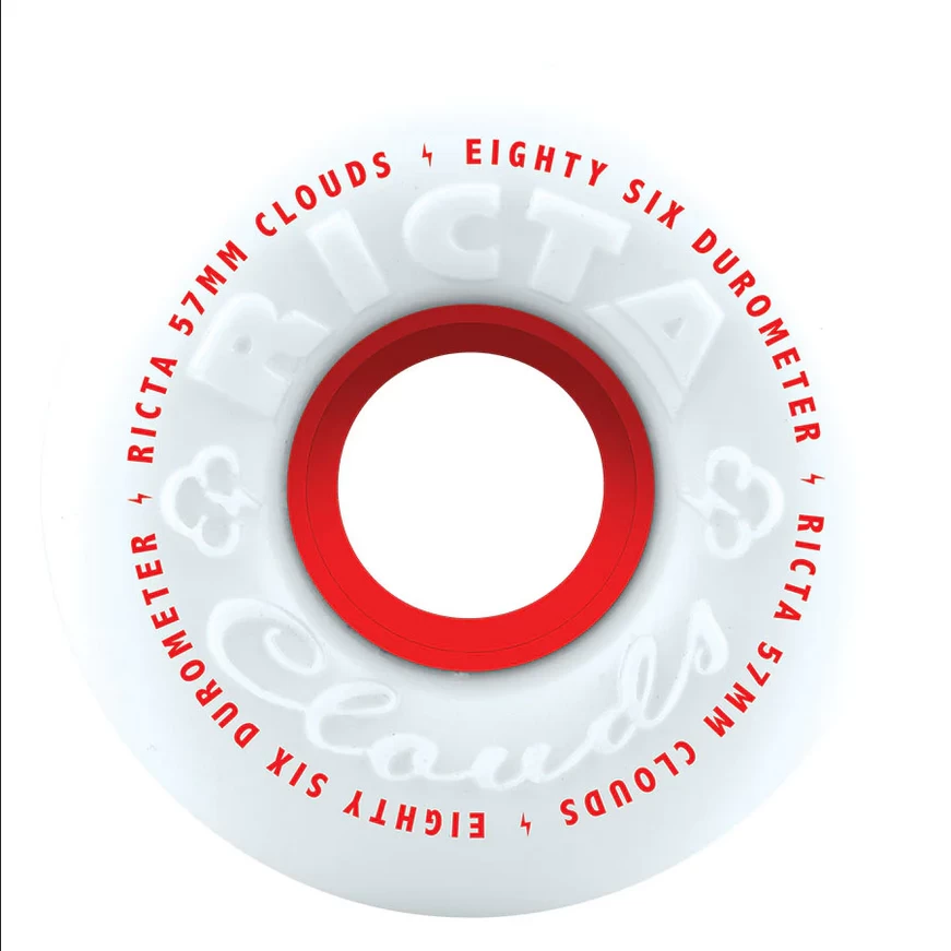 Ricta 57mm Clouds Red 86a Skateboard Wheels