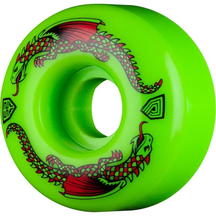 Powell Peralta Dragon Formula Green Dragon 52mm 93A Skateboard Wheels - Green 3 Powell Peralta Dragon Formula Green Dragon 52mm 93A Skateboard Wheels - Green