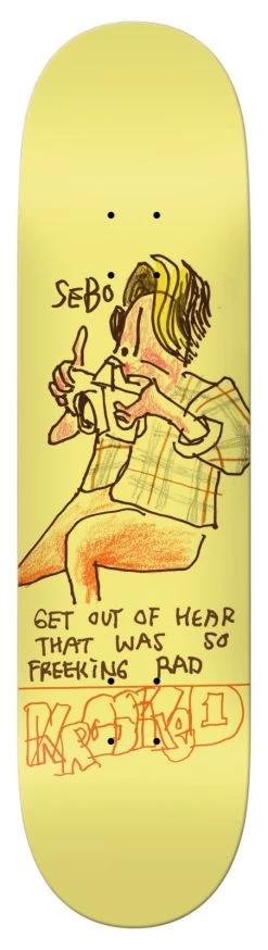 Krooked Sebo Freeking Rad 8.06" X 31.8" Skateboard Deck
