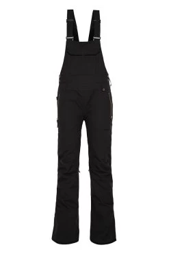 686 Women's Black Magic Insulated Bib - Black Satin Dobby