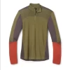 Smartwool Men's Intraknit Thermal Merino 1/4 Zip Base Layer - Winter Moss - Shale