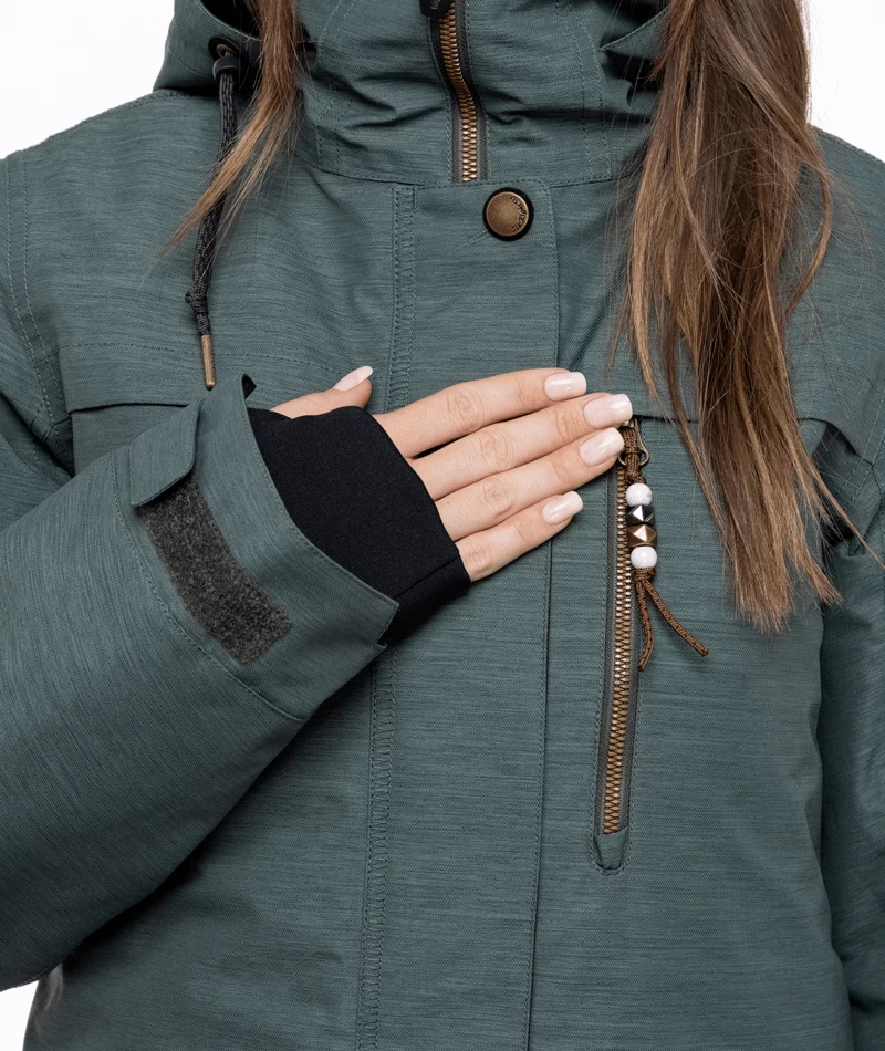 686 Women's Spirit Insulated Snow Jacket - Goblin Green Heather 18 686 Women's Spirit Insulated Snow Jacket - Goblin Green Heather - Image 16