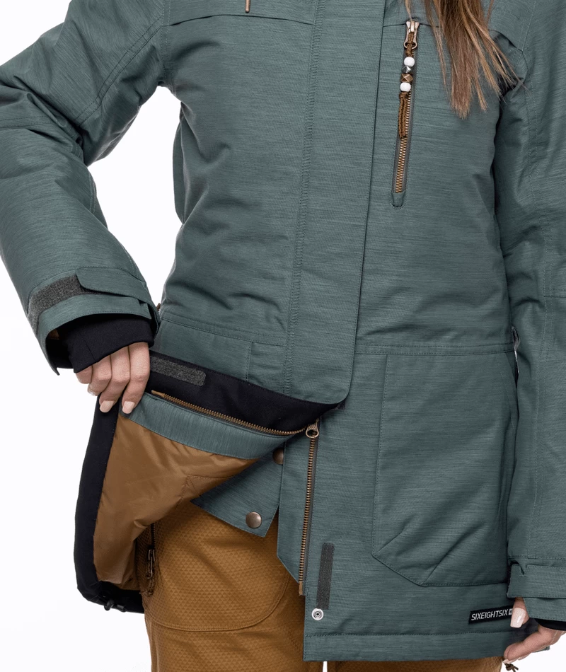 686 Women's Spirit Insulated Snow Jacket - Goblin Green Heather 10 686 Women's Spirit Insulated Snow Jacket - Goblin Green Heather - Image 8