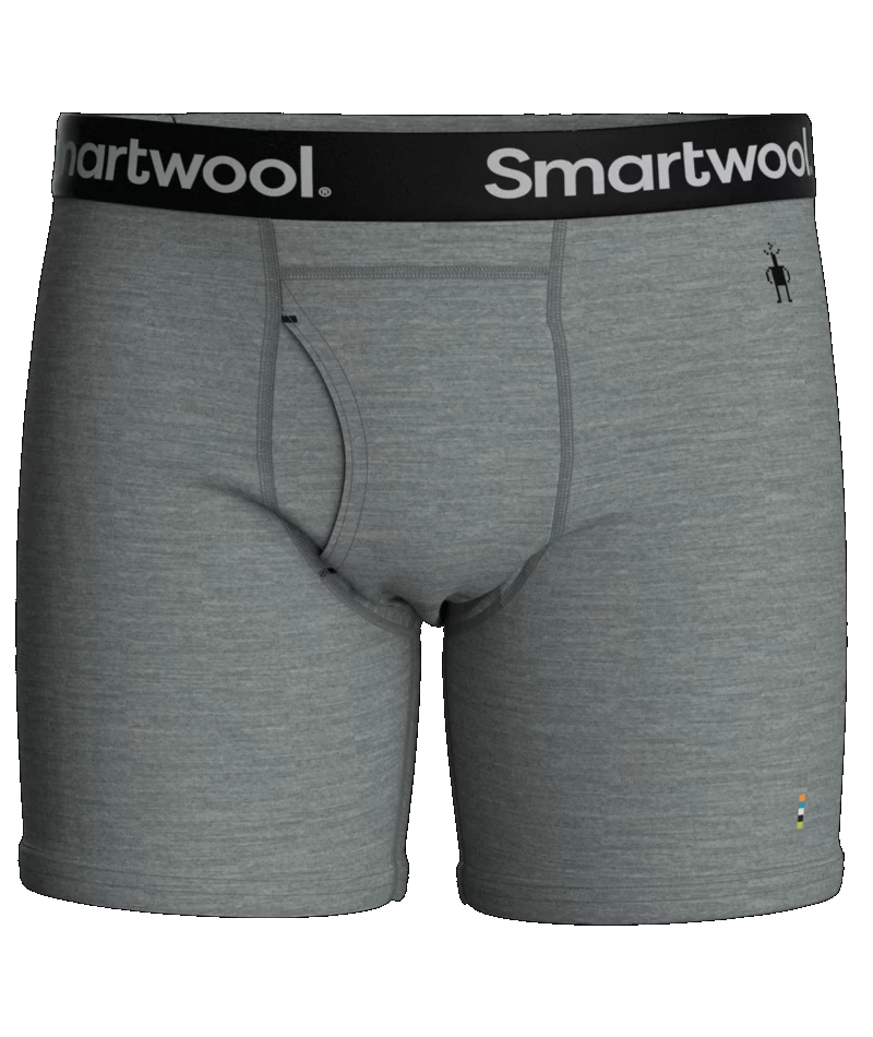 Smartwool Men's Merino Boxer Brief Boxed - Light Grey Heather 3 Smartwool Men's Merino Boxer Brief Boxed - Light Grey Heather