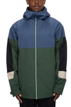 686 Men's Static Insulated Jacket - Pine Green Colorblock