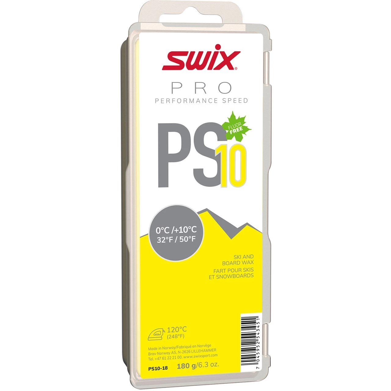 Swix PS10 Yellow, 0C/10C, 180G 3 Swix PS10 Yellow, 0C/10C, 180G